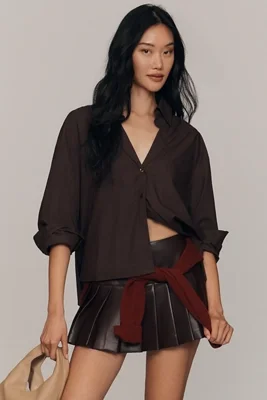 Faux Leather Skort