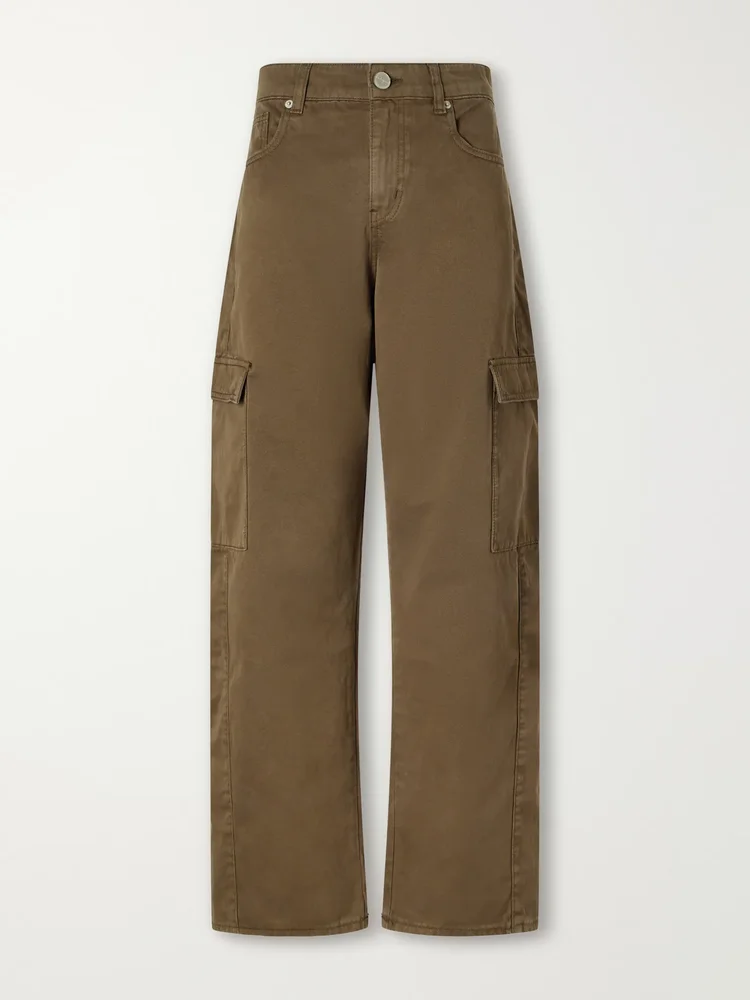 Mid-rise barrel-leg jeans