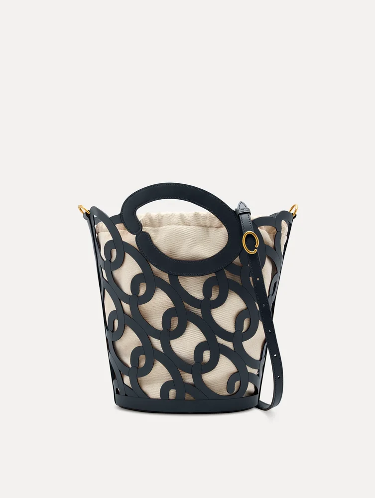 Oscar Chain-Link Leather Tote