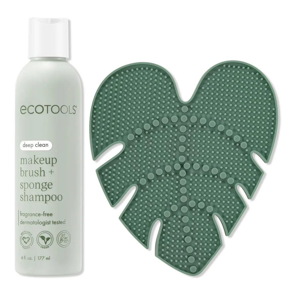 Sponge Shampoo + Makeup Brush Cleaner Pad Bundle