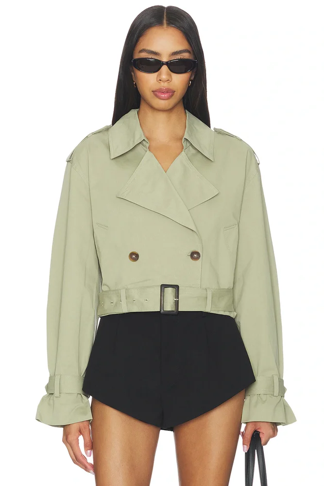 Cropped Trench Coat