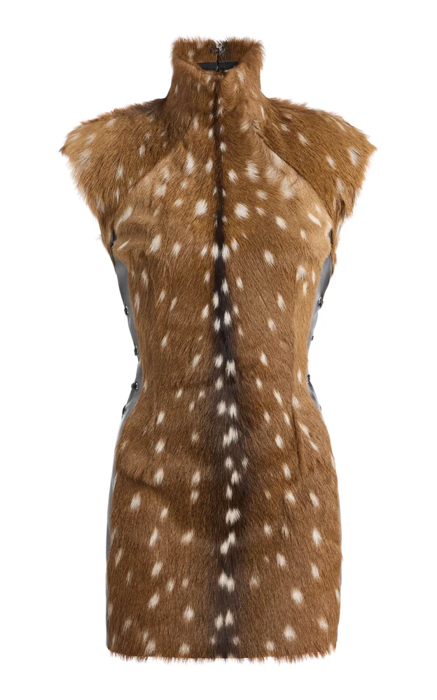 Calf Hair Mini Dress