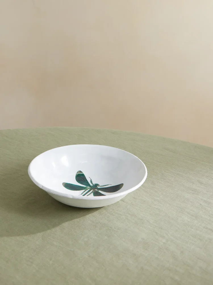 + John Derian printed ceramic soup plate