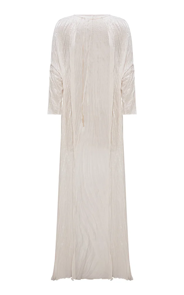 Pleated Chiffon Evening Gown