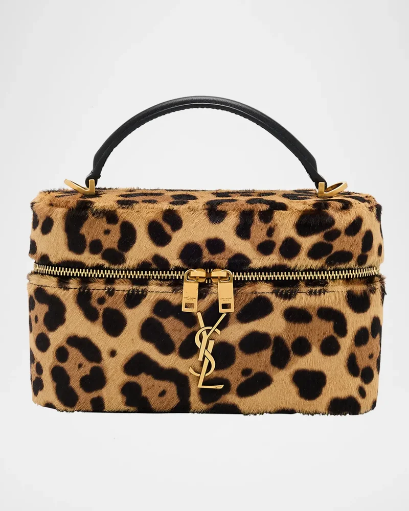 Gaby YSL Vanity Bag in Leopard-Print Calf Hair