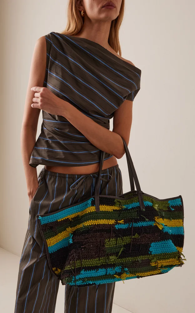 Christos Large Braided Tote Bag