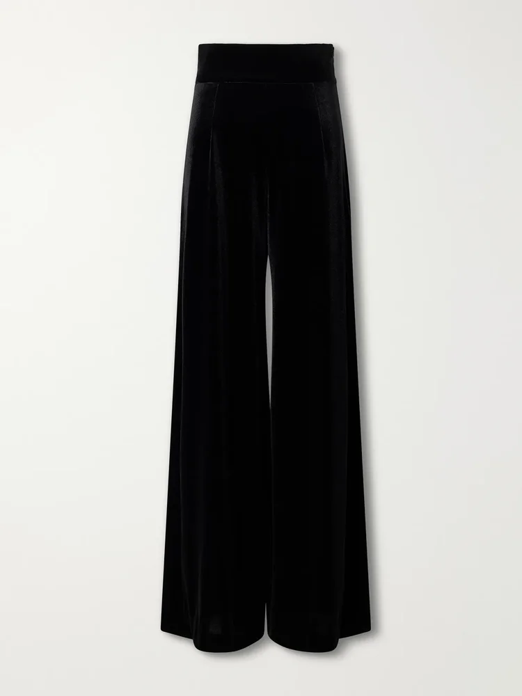 Egnazia high-waist wide-leg satin pants