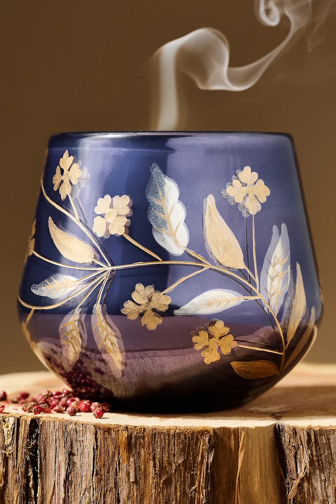 Fallen Leaves Warm Woods & Santal Glass Candle