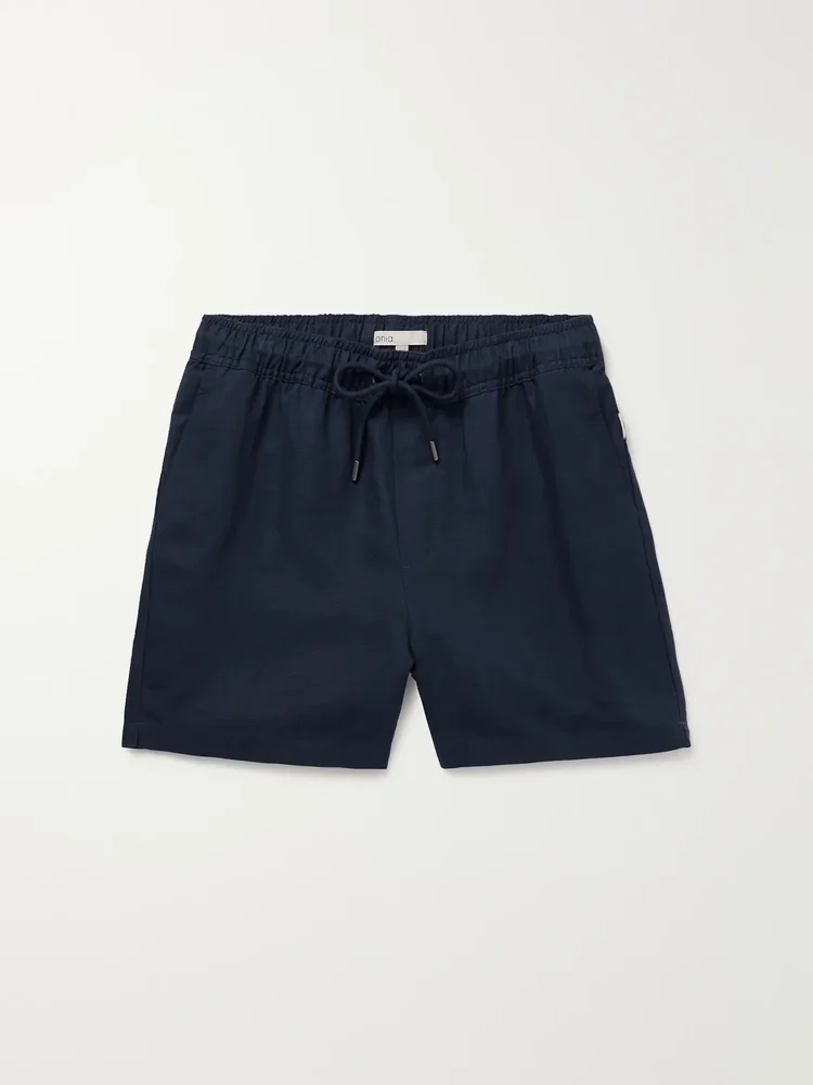 Air Straight-Leg Linen and Lyocell-Blend Drawstring Shorts