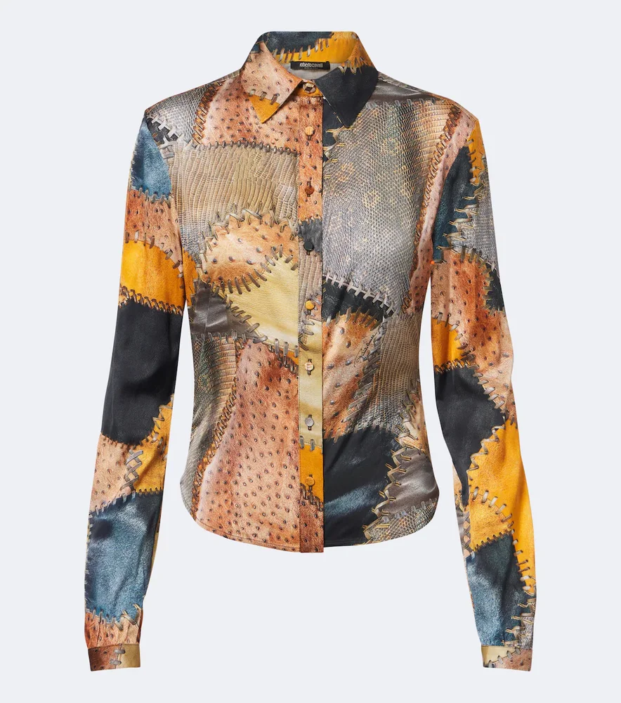 Trompe l’œil silk shirt