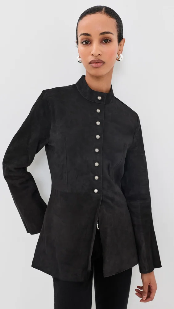 Maria Goatskin Suede Jacket