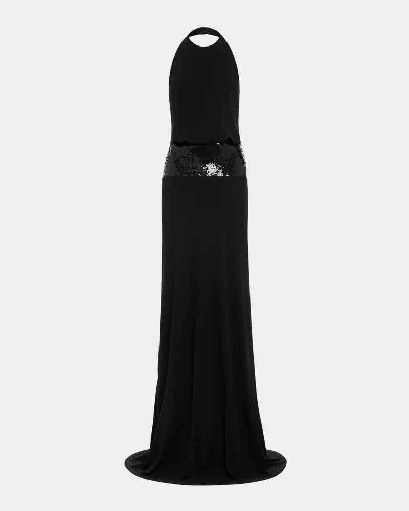 Theresa Sequined Halter Gown