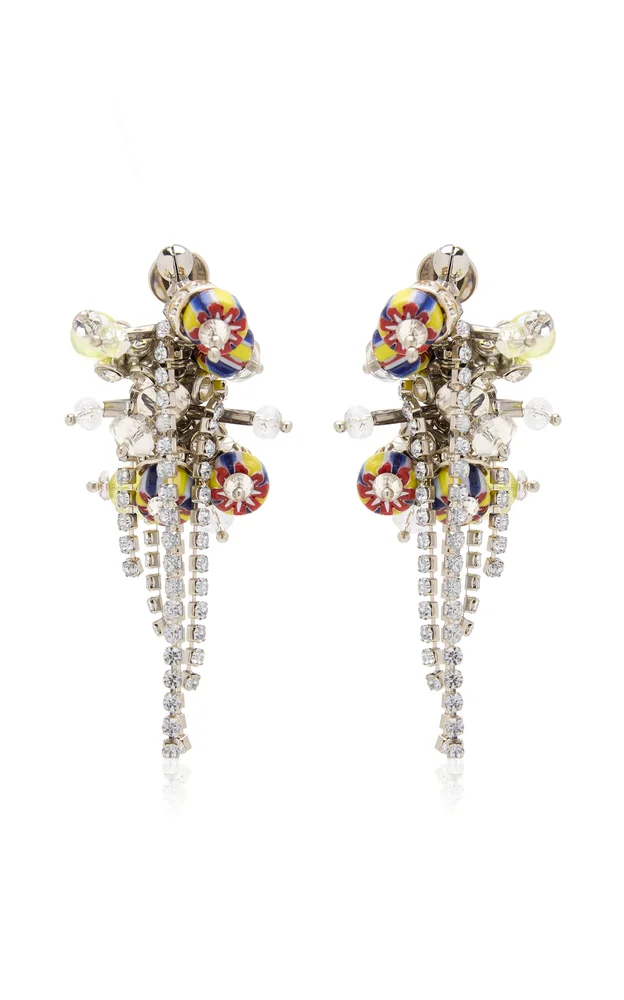 Crystal and Bead Earrings