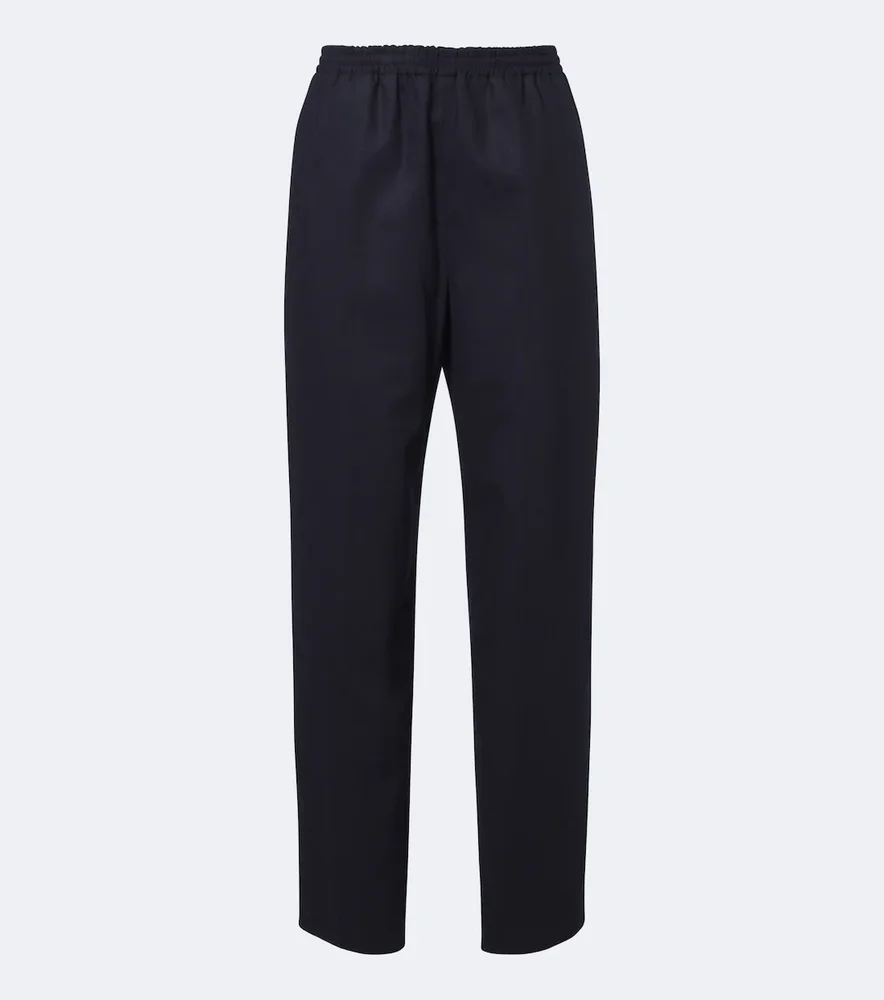 Wool wide-leg pants
