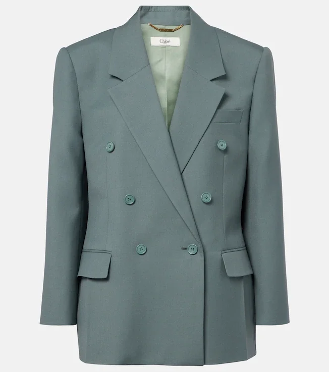 Double-breasted wool blazer