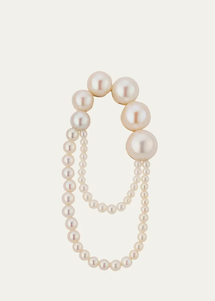 Embrasse de Perle Graduated Loop Earrings, Single, Right