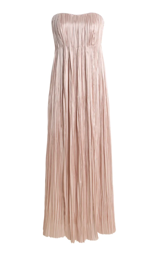 Ariane Silk-Plisse Dress