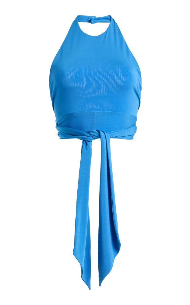 Exclusive La Isla Isabella Jersey Cropped Halter Top