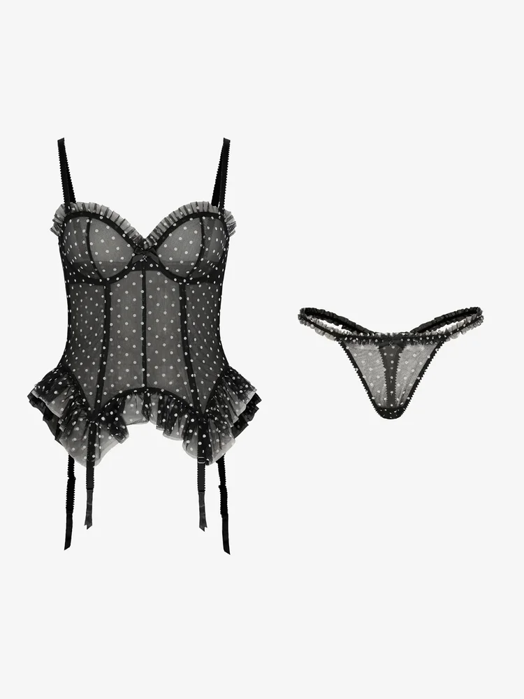 On the Dot Corset 2-Piece Set