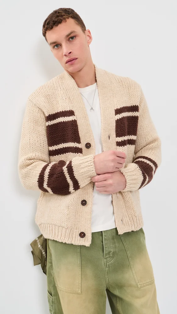 Langdale Chunky Knit Stripe Cardigan
