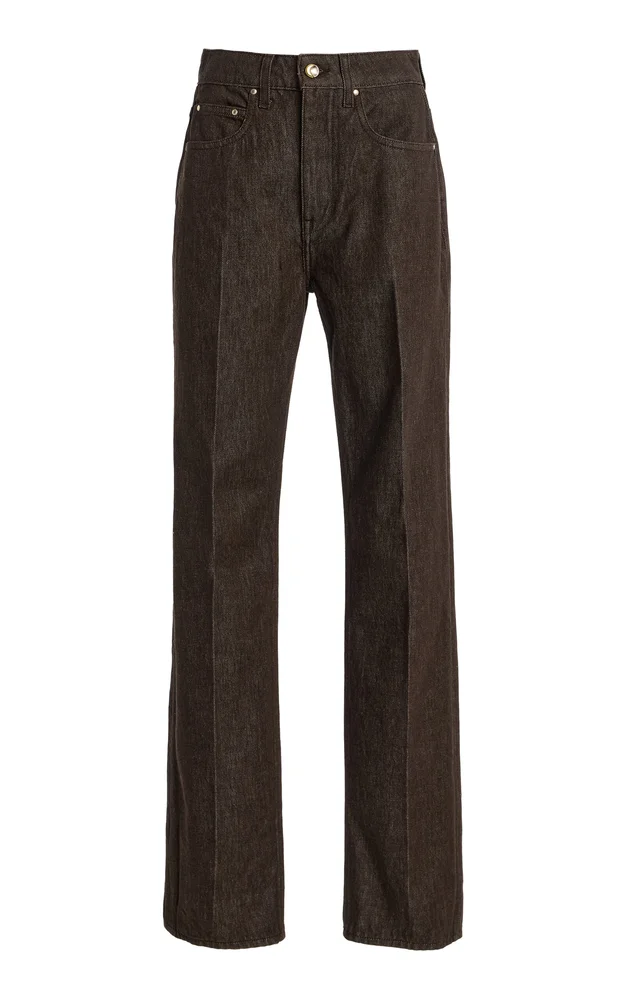 Noon Rigid Mid-Rise Straight-Leg Jeans