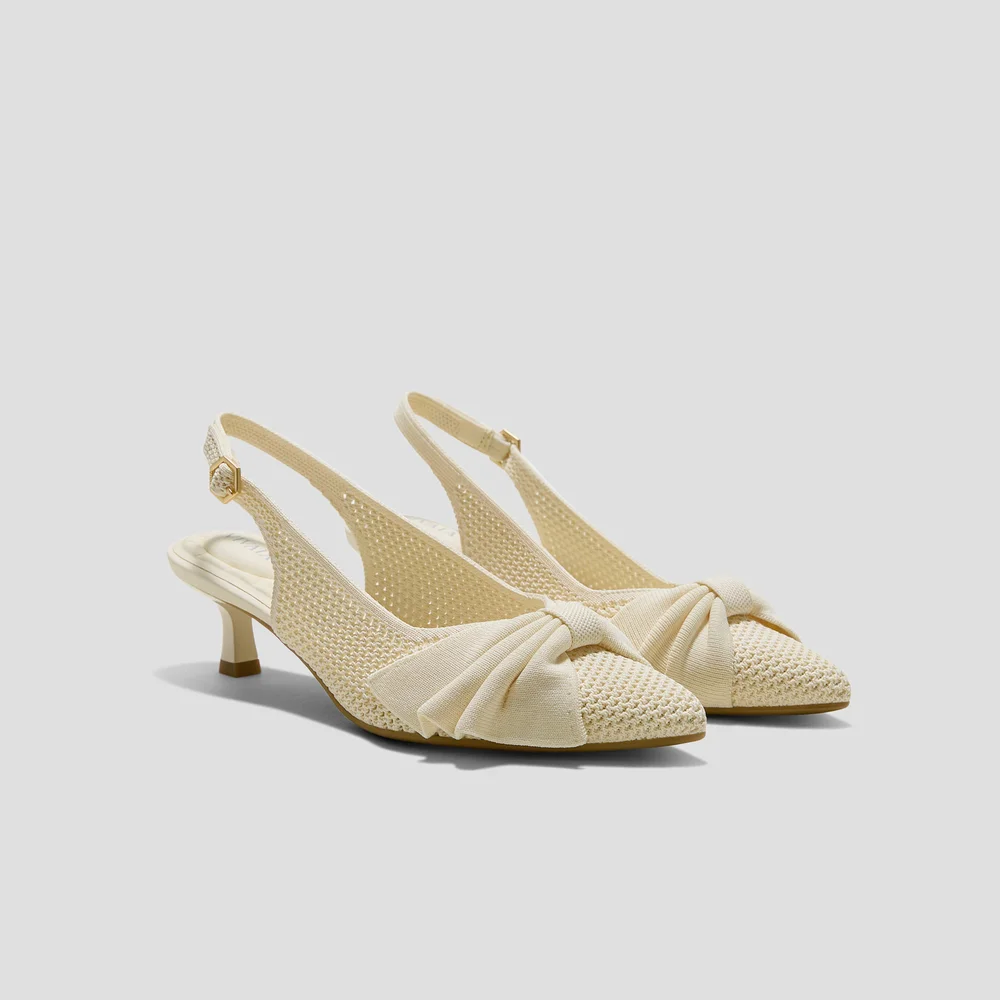 vivaia.com Point Ease Bow Slingback Heels (Sanna)