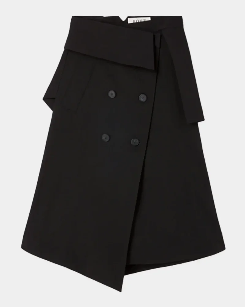 Deconstructed Trench Midi Skirt