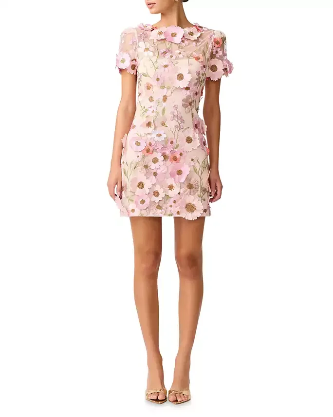 Elle Appliqué Mini Dress