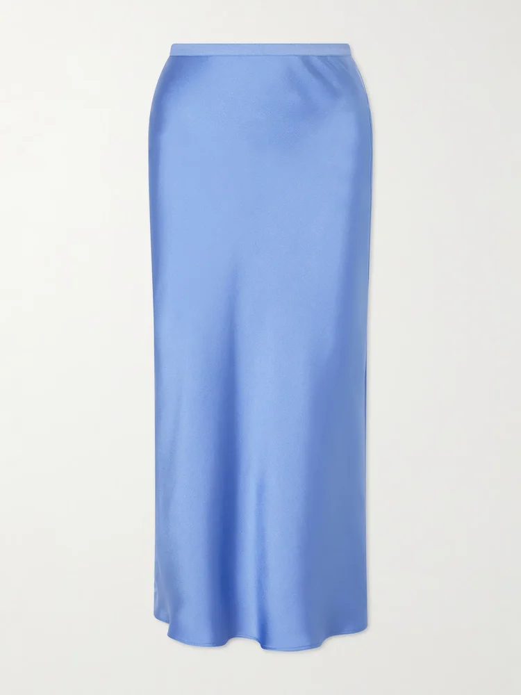 Bar silk-charmeuse maxi skirt