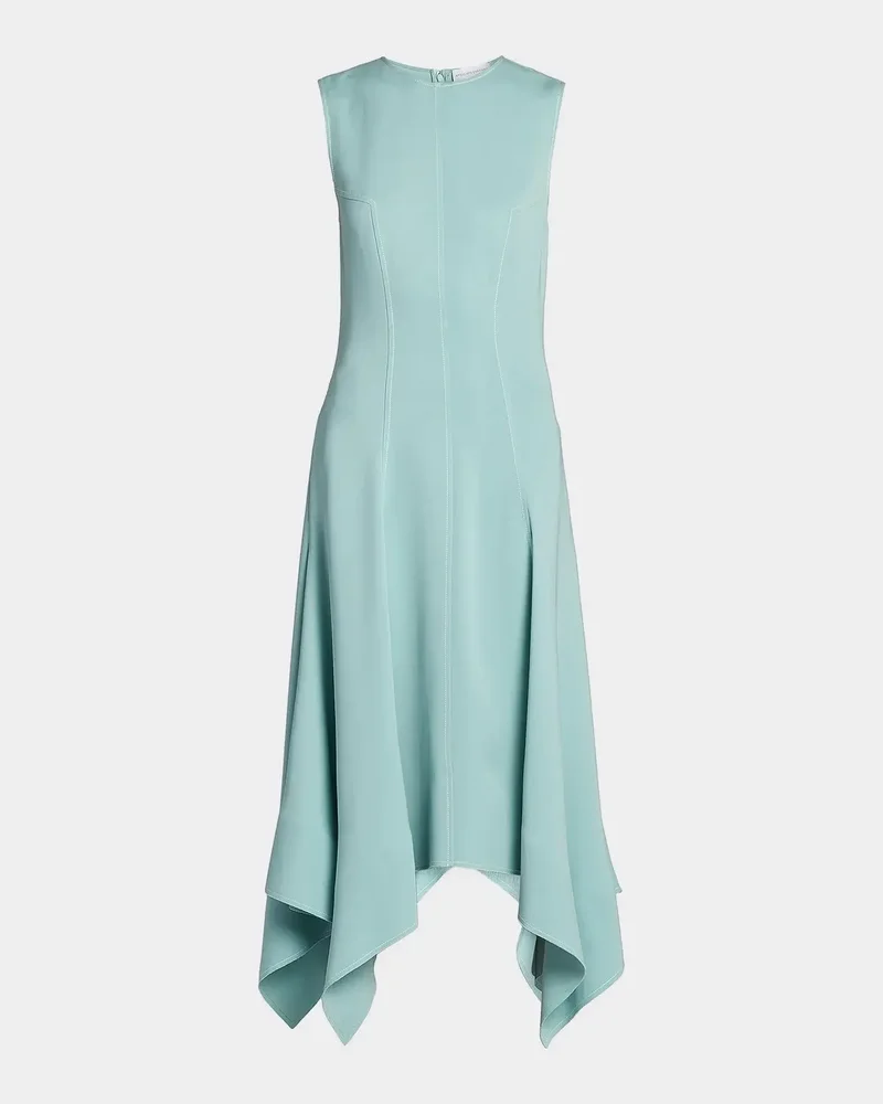 Sleeveless Paneled Handkerchief Midi Dress