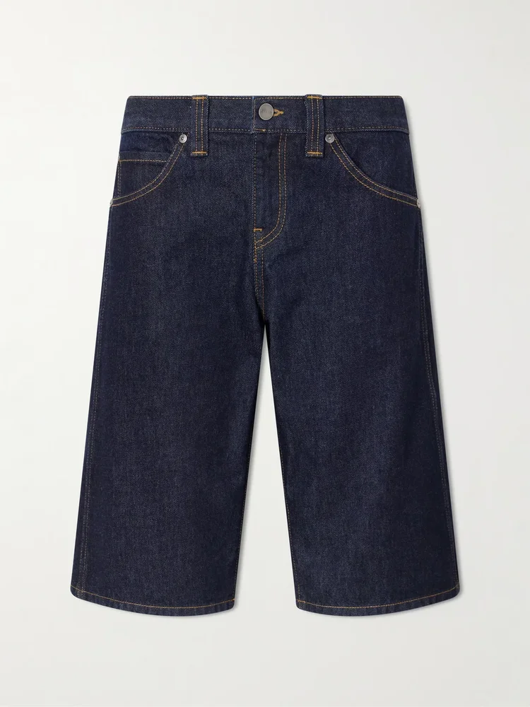Straight-Leg Pleated Linen Shorts