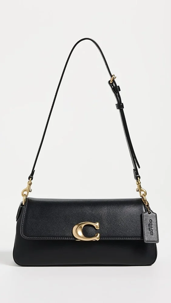 Refined Calf Leather Jet Shoulder Bag