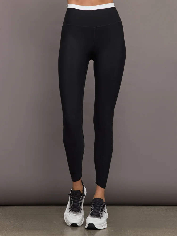 Contrast Waistband Legging in Melt, Black/White