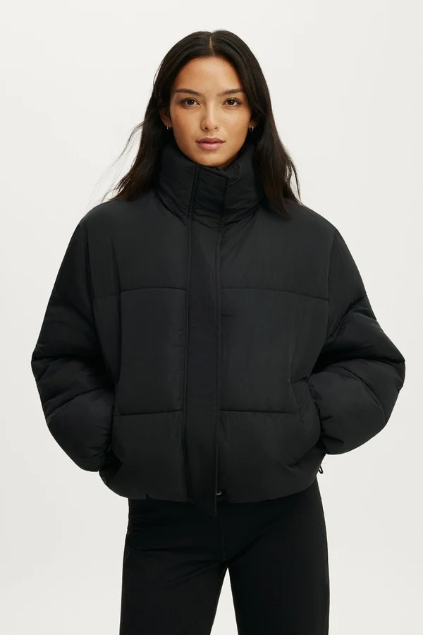Women’s Black The Mother Puffer Funnel Neck Jacket