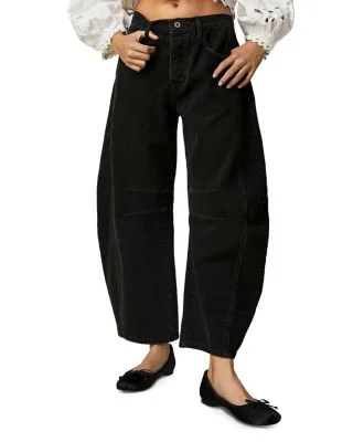 We The Free Good Luck Mid Rise Barrel Jeans