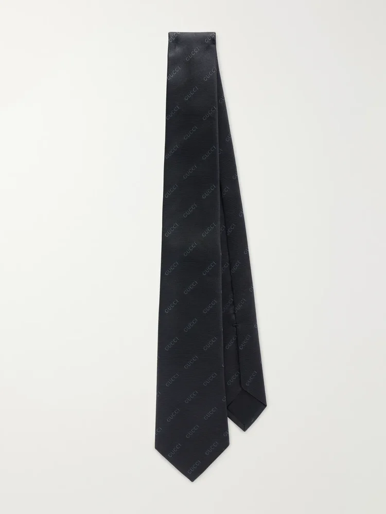 GG 7cm Logo-Jacquard Silk-Twill Tie