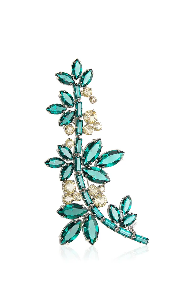 Crystal Flowers Brooch