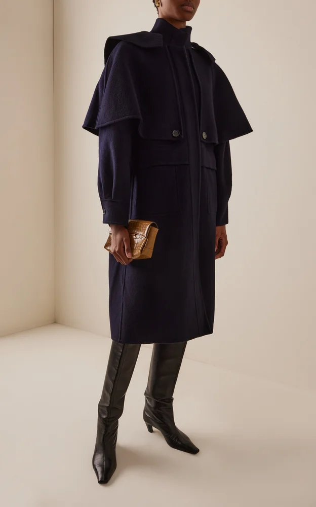 Lona Double-Faced Wool Hooded Coat