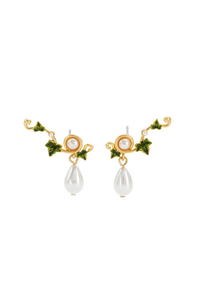 Ivy & Pearl Climber Earrings