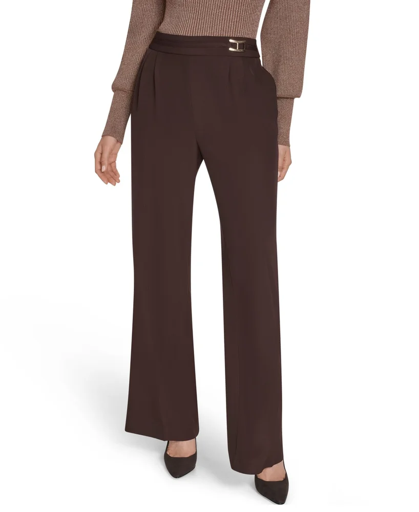 Women's Mid Rise Wide Leg Trousers