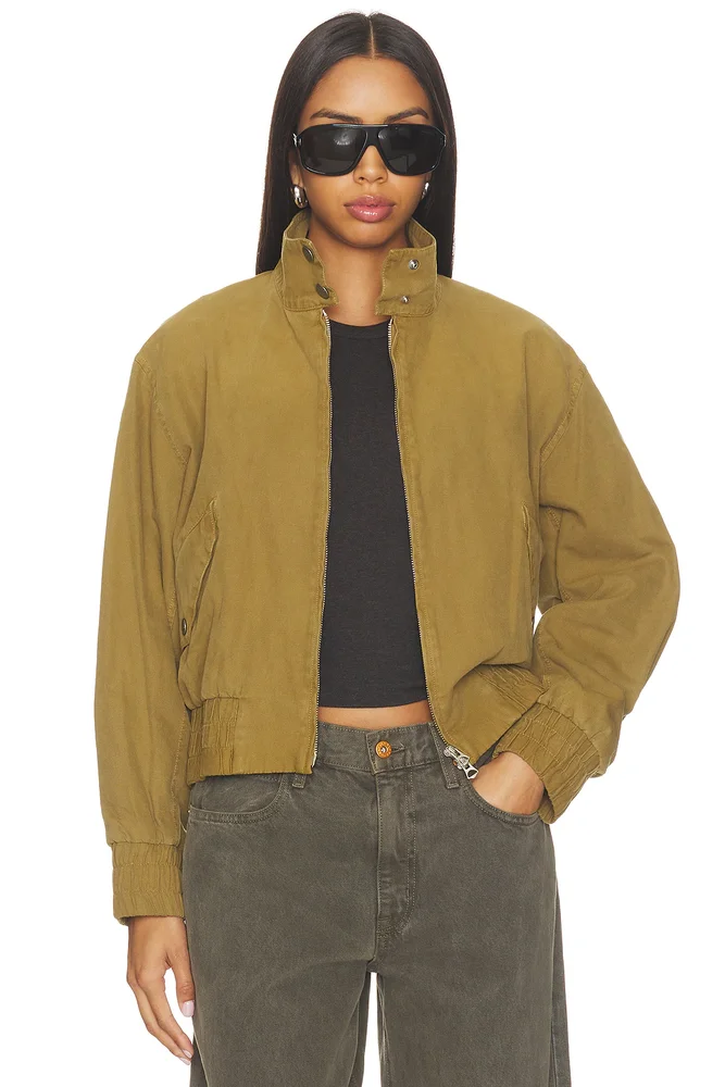 Eliza Canvas Bomber Jacket