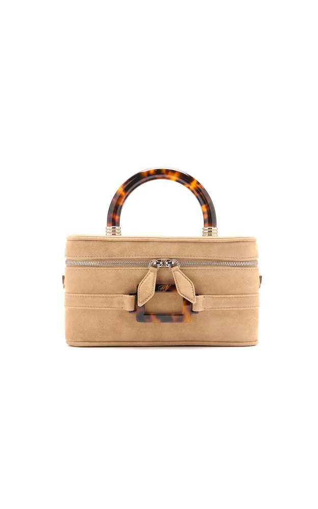 Belle Vivier Suede Mini Vanity Bag