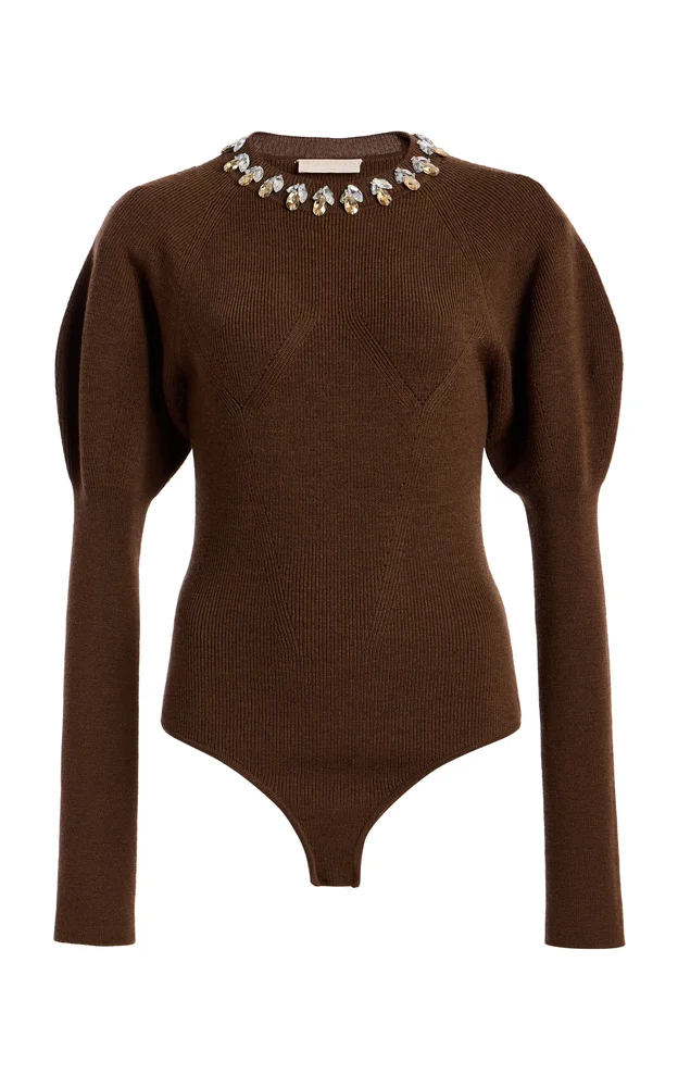 Imara Embellished Wool Bodysuit