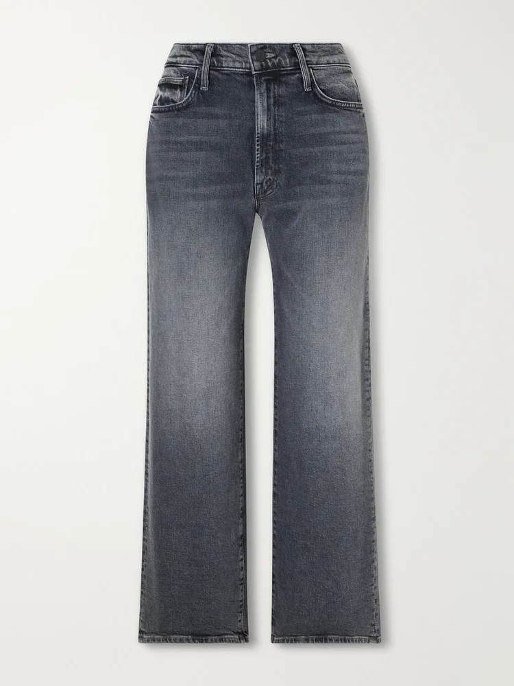 The Dodger Flood cropped mid-rise straight-leg jeans