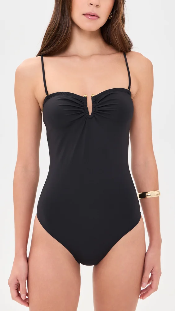 Ruched U-Ring One Piece