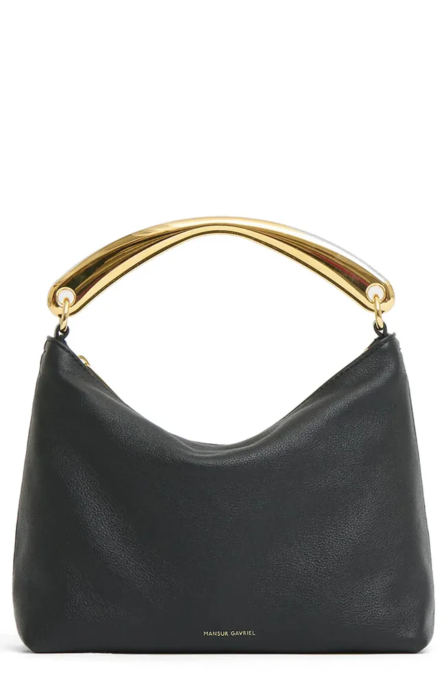 Hera Metal Handle Leather Bag