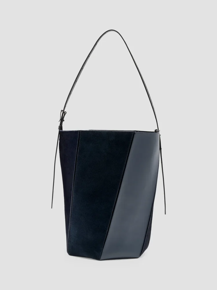 Hex Leather Bucket Bag