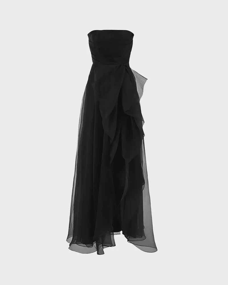 Teresa Draped Strapless Gown