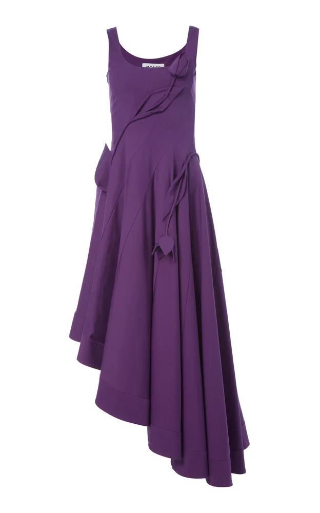 Asymmetrical Tulip Jersey Midi Dress