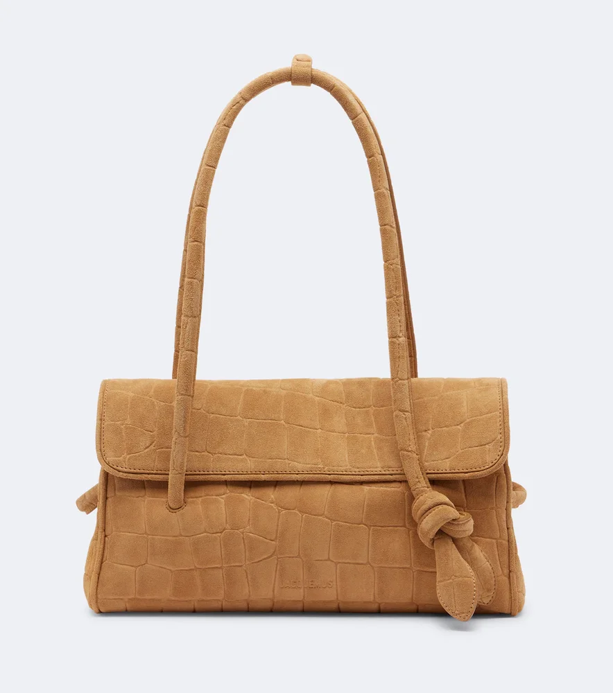 Turismo Long Medium suede shoulder bag